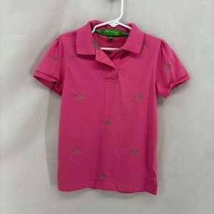 Masters Kids Pink Golf Polo Shirt Logo Embroidered Short Sleeve kids Size 7 8